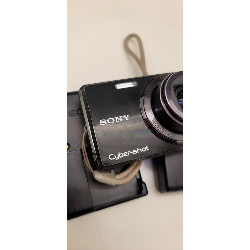Sony Cyber-shot DSC-W290 Black 12.1MP CCD Digital Camera Battery Charger Y2K